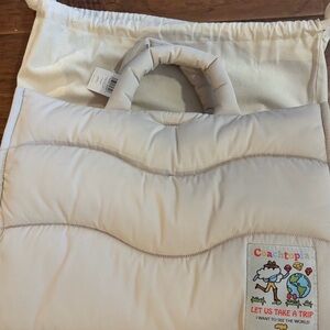 Coach off white Puffer Coachtopia Tote Bag - 'Let Us Take a Trip' Patch